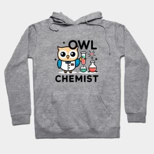 Cute owl, chemist owl, science and nerds Hoodie